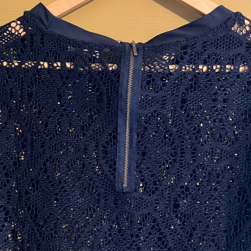 Elegant navy blue  Lace Top